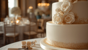 Wedding Cake Inspiration with Edible Glitter